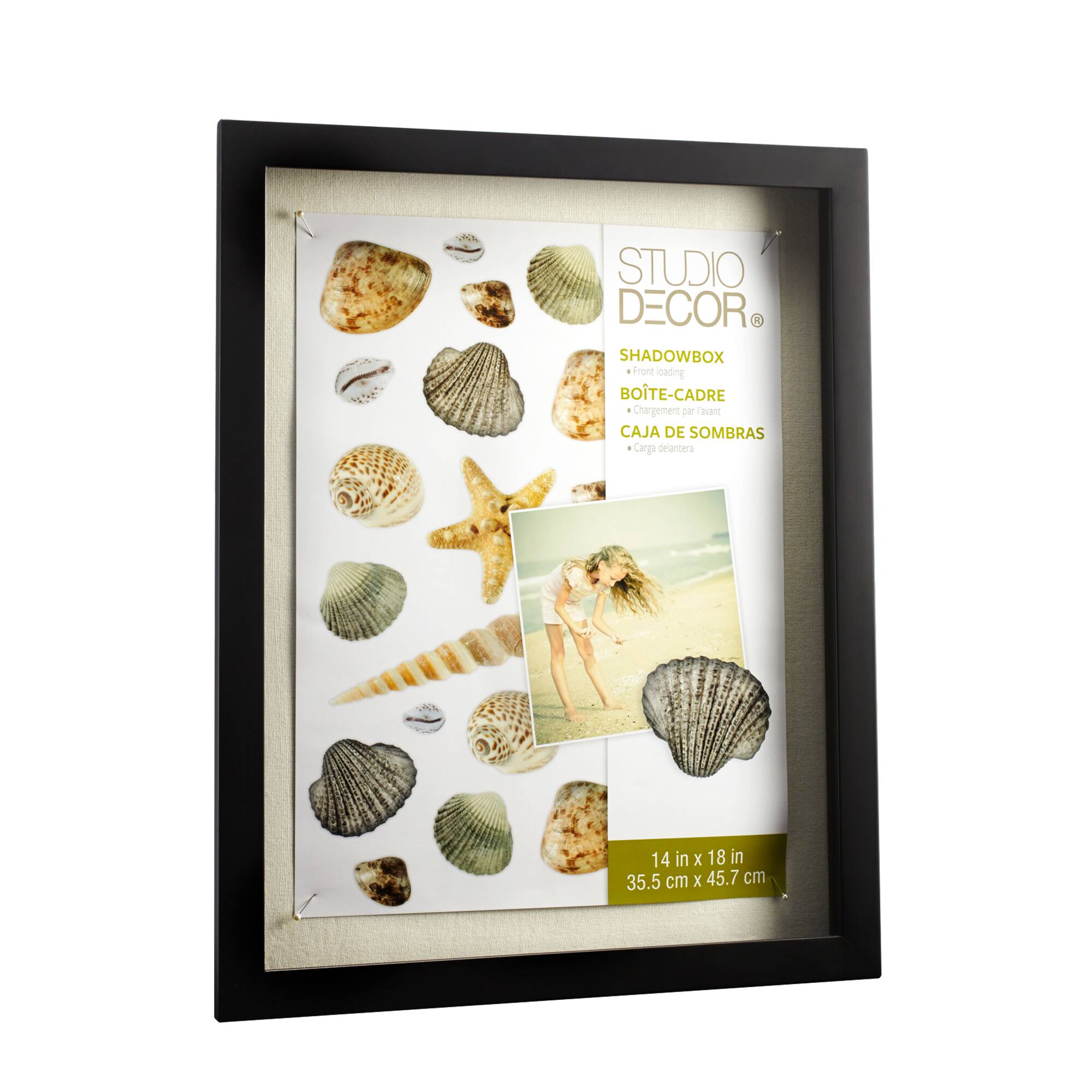 Black Front Opening Shadow Box by Studio Décor